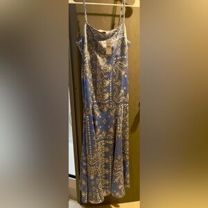 Loft, silky, long dress with tags never worn